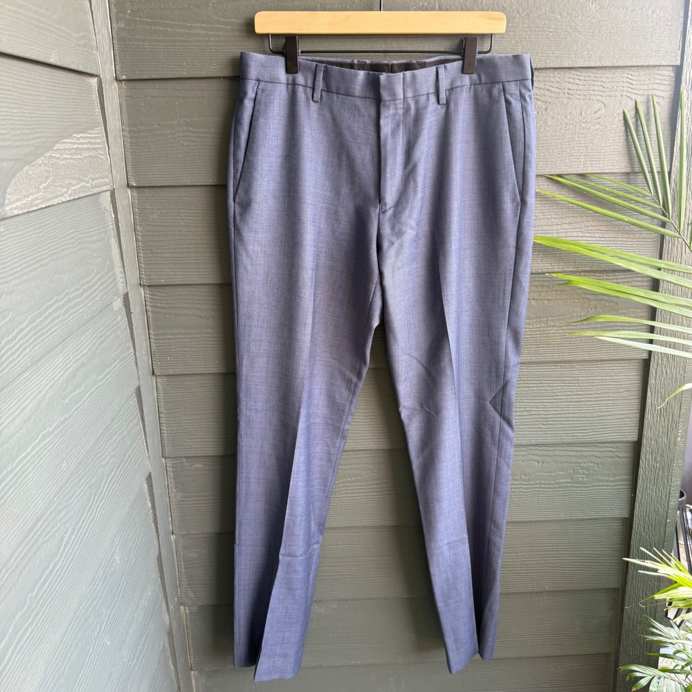 J.Crew Ludlow Slim Dress Pants Mens 32x32 Blue 100% Wool Trousers Business